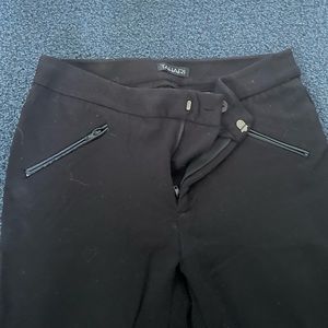 Tahari small legging pant with leather accents. NWOT
